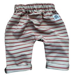 Pantalon bébé rayé crème et terracotta – Copenhague