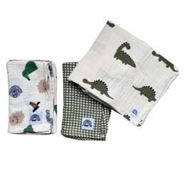 Le Trio Moomie – 3 langes bébé en gaze de coton