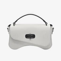Sac forme baguette cuir blanc
