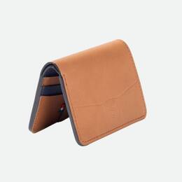 Portefeuille femme en cuir souple camel made in France - Arsène