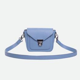 Isée bleu denim - Sac bandoulière femme tendance made in France.
