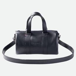 Sac bowling femme en cuir noir