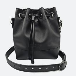 Sac seau cuir noir