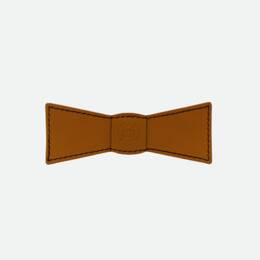 Noeud papillon en cuir camel- Le noeud papillon en cuir idéal de mariage.