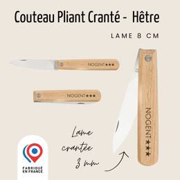 Couteau Pliant Pocket - Lame 8cm crantée 3mm | Classic Bois