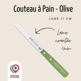 Couteau Petit Pain - Lame 11cm crantée 6mm | Classic Bois