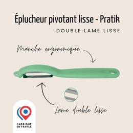 Éplucheur “I” – Pivotant – Lame double lisse | Pratik