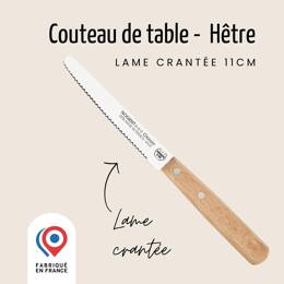 Couteau de table bout rond - Lame 11 cm crantée 3 mm | Nogent Iconic