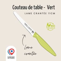 Couteau de table – Lame 11 cm crantée 3 mm | Les Responsables