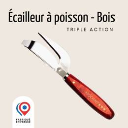 Vitécaille - Écailleur à poisson - Triple action - Bois | Les Spécialistes