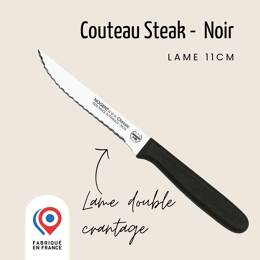 Couteau steak – Lame 11cm double crantage | Nogent Daily