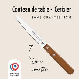 Couteau de table bout rond - Lame 11 cm crantée 3 mm | Nogent Iconic