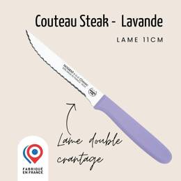 Couteau steak – Lame 11cm double crantage | Nogent Daily