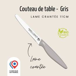 Couteau de table – Lame 11 cm crantée 3 mm | Les Responsables