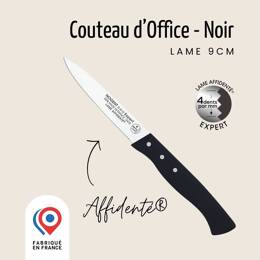 Couteau d'Office - Lame 9 cm - 4 dents au mm | Affidenté® Confort