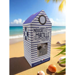 Nougat "Marinière" Myrtille tendre Cabine de plage - 120g - Nougats d'été  - Marinière