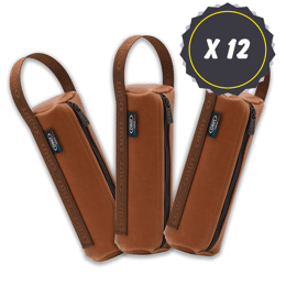 12 sacoches végétales camel