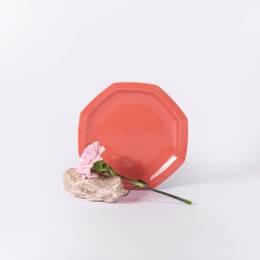 L'assiette à dessert en porcelaine octogonale - Terracotta