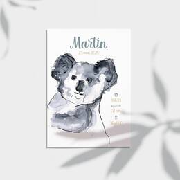 Affiche naissance Koala