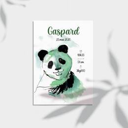 Affiche naissance Panda