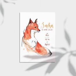 Affiche naissance Renard