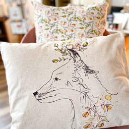 Housse de coussin Renard végétal