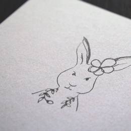 Tampon Lapine fleurie