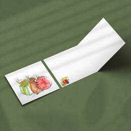 Carte Marmotte de Noël