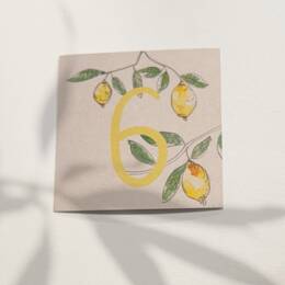 Carton numéro de table Collection Citron