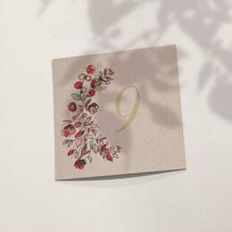 Carton numéro de table Collection Couronne champêtre