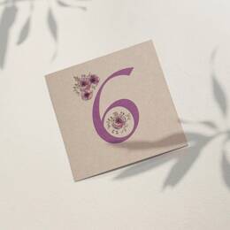 Carton numéro de table Collection Hippie