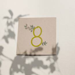 Carton numéro de table Collection Végétale