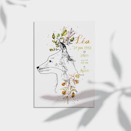 Affiche naissance Renard végétal