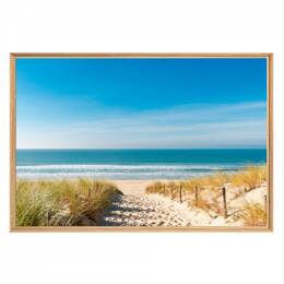 Tableau mural encadré 65x97 cm - Tableau plage des dunes - Impression sur fibres de bois FSC - Finition Mate - Fabriqué en France - Ceanothe