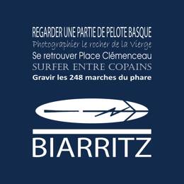 Tableau sur toile 30x30 cm - Tableau Biarritz navy - Impression sur toile murale décorative avec châssis en Bois - Fabriqué en France - Ceanothe