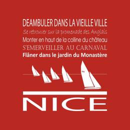 Tableau sur toile 30x30 cm - Tableau Nice rouge - Impression sur toile murale décorative avec châssis en Bois - Fabriqué en France - Ceanothe