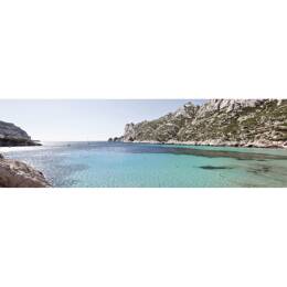 Tableau sur toile 30x97 cm - Tableau calanques Sormiou - Impression sur toile murale décorative avec châssis en Bois - Fabriqué en France - Ceanothe