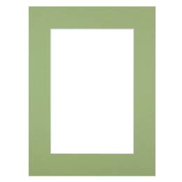 Passe-partout vert amande 30x40 cm ouverture 20x30 cm - Marie-Louise pour Cadre Photo 30x40 cm  - En carton FSC - Fabriqué en France - Brio