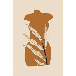 Tableau sur verre 65x97 cm - Tableau corps abstrait - Impression décorative à la finition brillante - Fabriqué en France - Ceanothe