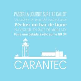 Tableau sur toile 30x30 cm - Tableau Carantec glacier - Impression sur toile murale décorative avec châssis en Bois - Fabriqué en France - Ceanothe