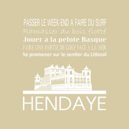 Tableau sur toile 30x30 cm - Tableau Hendaye vison - Impression sur toile murale décorative avec châssis en Bois - Fabriqué en France - Ceanothe