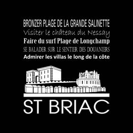 Tableau sur toile 30x30 cm - Tableau Saint-Briac noir - Impression sur toile murale décorative avec châssis en Bois - Fabriqué en France - Ceanothe