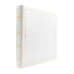 Album Photo Traditionnel Cordoue blanc 400 Photos 10x15 cm - 100 pages vierges à personnaliser - 4 photos par page - Fabriqué en France - Ceanothe