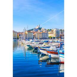 Tableau sur toile 30x45 cm - Tableau vieux port de Marseille - Impression sur toile murale décorative avec châssis en Bois - Fabriqué en France - Cean