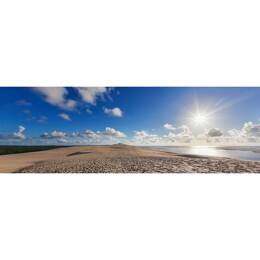 Tableau sur toile 45x135 cm - Tableau Arcachon soleil - Impression sur toile murale décorative avec châssis en Bois - Fabriqué en France - Ceanothe