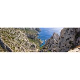 Tableau sur toile 30x97 cm - Tableau ensemble de calanques - Impression sur toile murale décorative avec châssis en Bois - Fabriqué en France - Ceanot