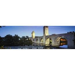 Tableau sur toile 30x97 cm - Tableau Cahors - Impression sur toile murale décorative avec châssis en Bois - Fabriqué en France - Ceanothe