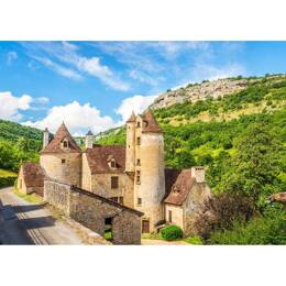 Tableau sur toile 65x97 cm - Tableau château Limargue - Impression sur toile murale décorative avec châssis en Bois - Fabriqué en France - Ceanothe