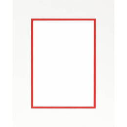Passe-partout double blanc avec liseré rouge 30x40 cm ouverture 20x30 cm - Marie-Louise pour Cadre Photo 30x40 cm  - En carton FSC - Fabriqué en France - Brio