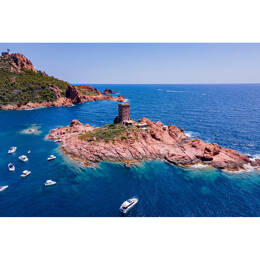 Tableau sur toile 45x65 cm - Tableau le Dramont - Impression sur toile murale décorative avec châssis en Bois - Fabriqué en France - Ceanothe